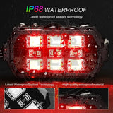12 Pcs Motorcycle LED Light Kit APP Control RGB Motorcycle LED Lights 16 Million Color Dual Remote Brake Light Music