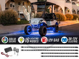 12-Volt Million Color Expandable LED 4-Seater Golf Cart Underbody Lighting Kit Accessories