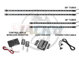 12-Volt Million Color Expandable LED 4-Seater Golf Cart Underbody Lighting Kit with 2 Piece Canopy & 2 Piece Interior