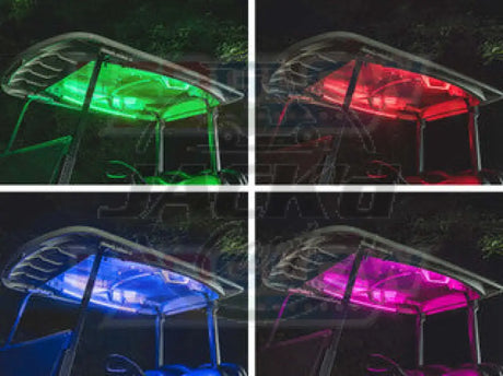 4pc Million Color LED 6 Seater Golf Cart Canopy Add-On Lighting Kit Accessories