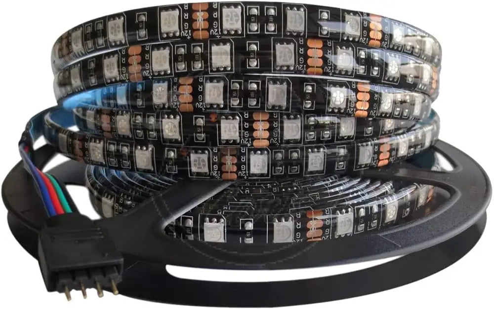 5M Black PCB 5050 RGB LED Strip Waterproof IP65 300 SMD Black PCB Boar ...