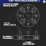 Golf Cart Wheel Spacers Adapters 1 Inch Accessories