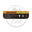 Rear Seat Occupant Warning Decal OEM Parts
